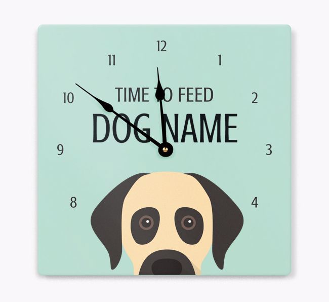 Time To Feed: Personalized {breedFullName} Wall Clock